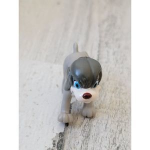 Burger King mini 1997 gray dog puppy toy figure